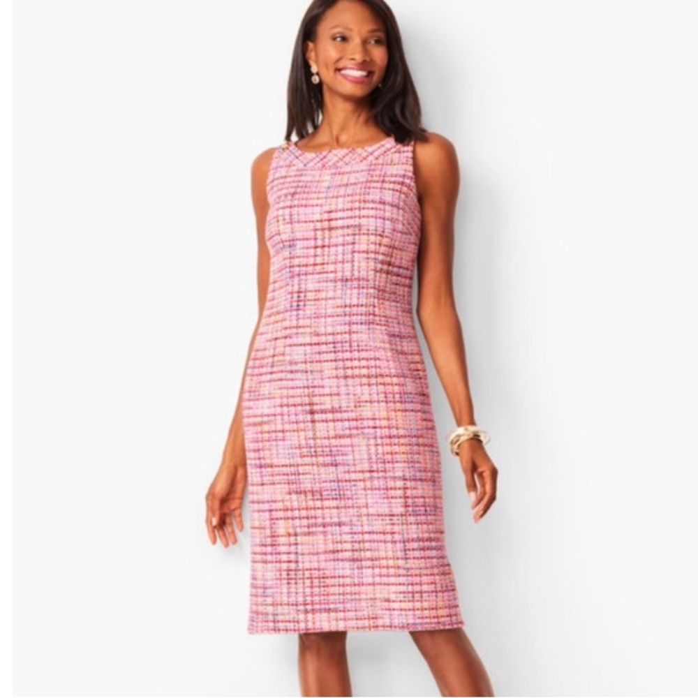 RSVP by Talbots Pink Ribbon Tweed Shift Dress